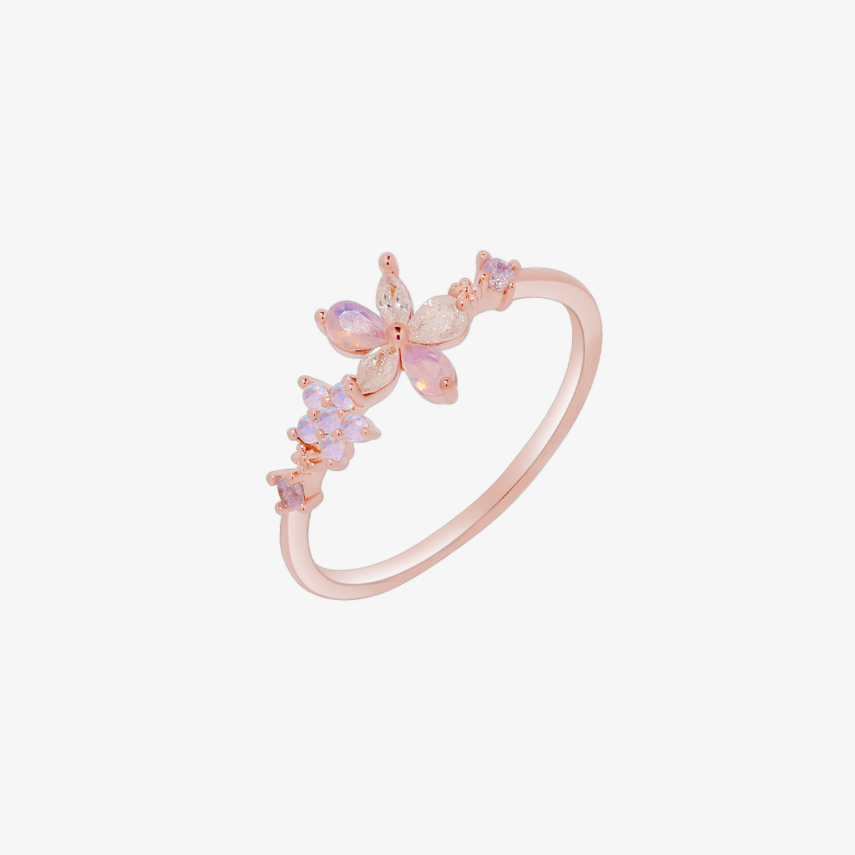 Moonstone Blossom Duo Ring